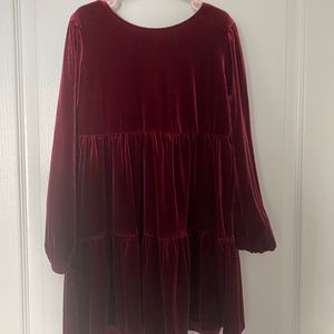 Gap Kids Small Maroon Velvet Dress